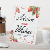 Panneau Conseils et voeux | Baby shower aux fraise (In SItu)