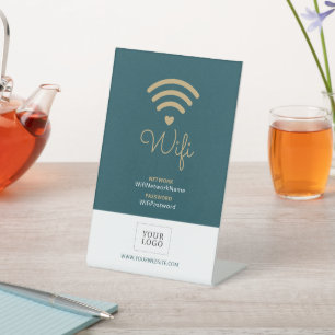 Panneau d'accueil du mot de passe Wi‑Fi de Modern