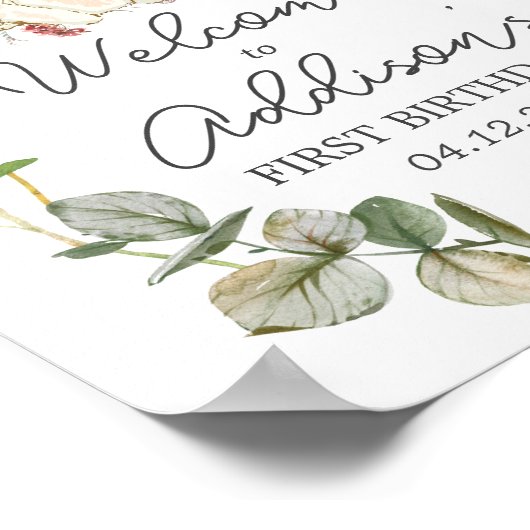 Panneau d'accueil lapin, poster lapin (Coin)