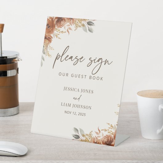 Panneau d'accueil Mariage Boho Floral Fall Terraco (In SItu)