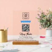 Panneau d'affichage blanc code QR Venmo pour payer (Mariage)