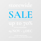 Panneau d'affichage de la fenêtre de vente bleu pr (Feuille)