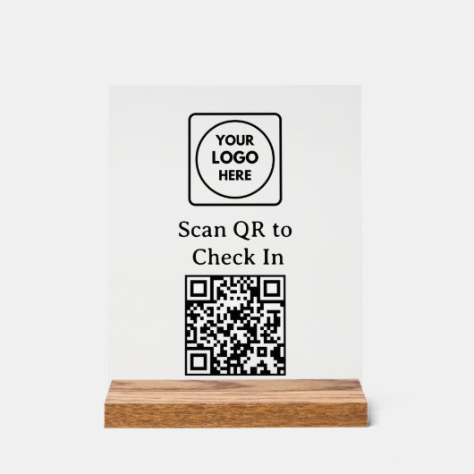 Panneau d'affichage de logo de code QR personnalis (Recto)