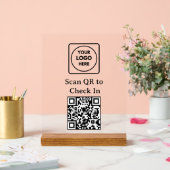 Panneau d'affichage de logo de code QR personnalis (Mariage)
