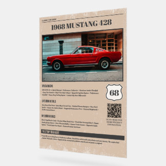 Panneau d'affichage de voiture de véhicule classiq