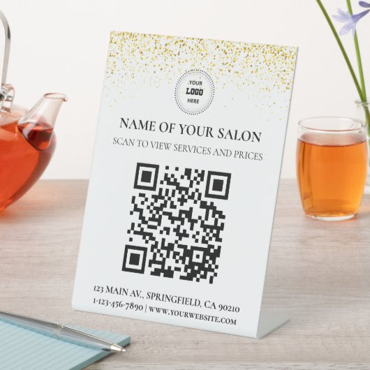 Panneau d'affichage du service de salon de code QR (In SItu)