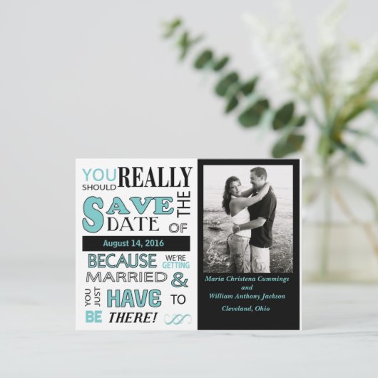 Panneau d'affichage Enregistrer la date Carte pos (Debout devant)