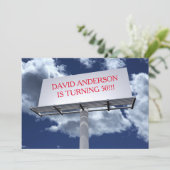 Panneau d'affichage - Invitation de fête d'anniver (Debout devant)