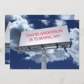 Panneau d'affichage - Invitation de fête d'anniver (Devant / Derrière)