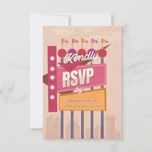 Panneau d'affichage RSVP Rétro (Devant)