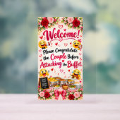 Panneau d'affiche de buffet de mariage drôle | Déc (Neutre)
