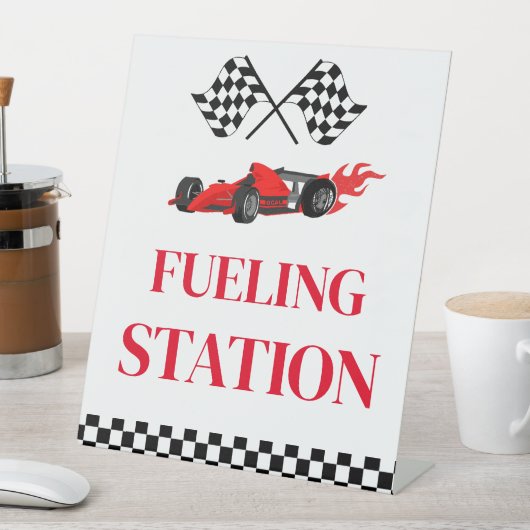 Panneau d'anniversaire de voiture de course de sta (In SItu)