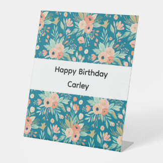 Panneau d'anniversaire floral pour fille