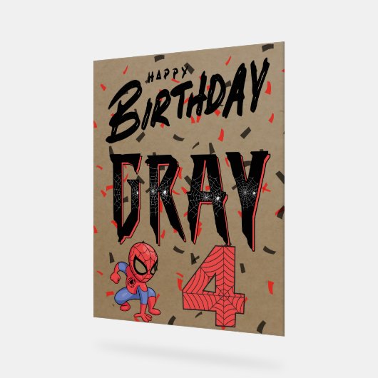 Panneau d'anniversaire personnalisé (Angle)