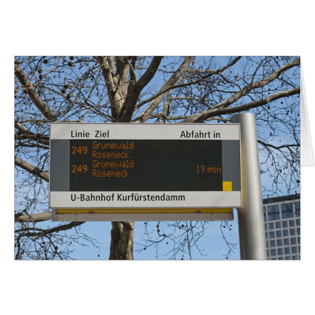 Panneau d'arrêt de bus à Berlin (Devant horizontal)