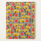 Panneau d'arrêt de bus de l'école jaune enseignant (Dos)