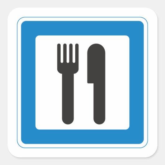 Panneau D'Arrêt De Repos Couteau Et Stickers Fourc (Devant)