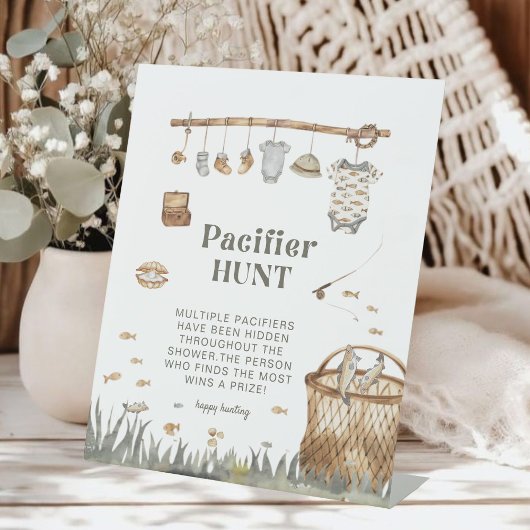 Panneau de Baby shower de chasse de pêche pêche de