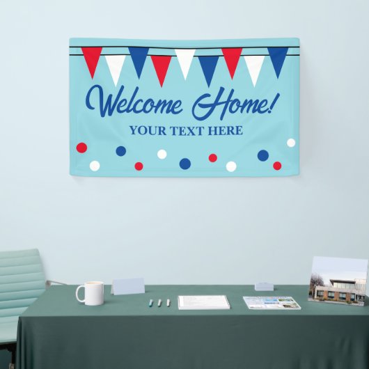 Panneau de bannière Welcome Home avec drapeaux col (Salon professionnel)