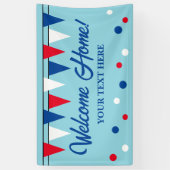 Panneau de bannière Welcome Home avec drapeaux col (Vertical)