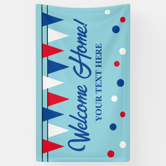 Panneau de bannière Welcome Home avec drapeaux col (Vertical)