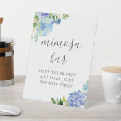 Panneau de bar à fleurs bleues Hydrangea Mimosa (In SItu)