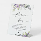 Panneau de bar à fleurs pour une douche de mariée (Recto)