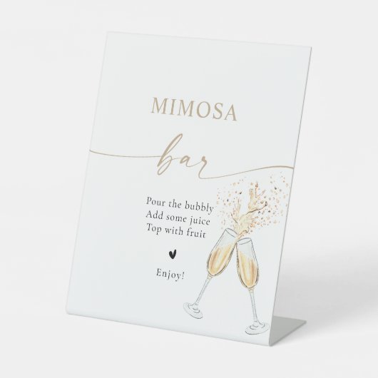 Panneau de bar à mimosa pour mariage champêtre (Recto)