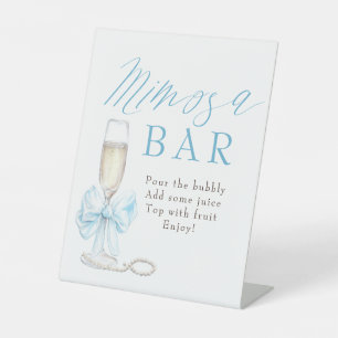 Panneau de bar à Mimosa vintage Perles et Prosecco