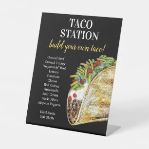 Panneau de bar à tacos pour plaque de station de n