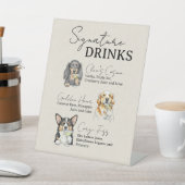 Panneau de bar de boissons de mariage à trois chie (In SItu)