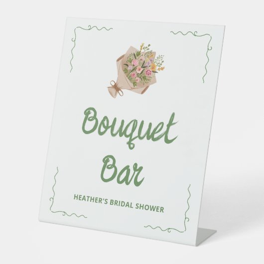 Panneau de bar de bouquet Elle est hors du marché (Recto)