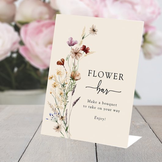 Panneau de bar de fleurs Boho