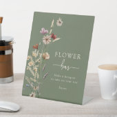 Panneau de bar de fleurs Boho vert (In SItu)