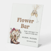 Panneau de bar de fleurs de mariage Boots and Bubb (Recto)