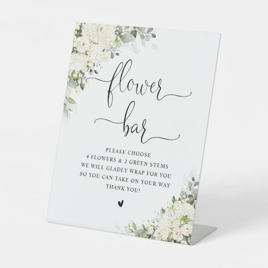 Panneau de bar de fleurs de mariage élégant en fle (Recto)
