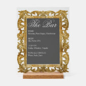 Panneau de bar de mariage - Affichage en acrylique (Recto)