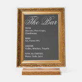 Panneau de bar de mariage - Affichage en acrylique (Recto)