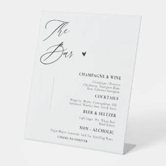 Panneau de bar de mariage élégant 