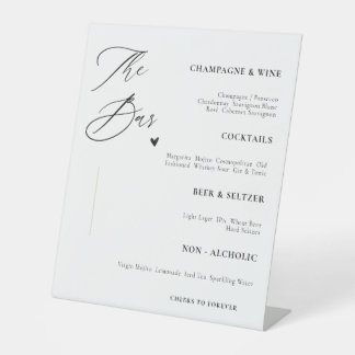 Panneau de bar de mariage élégant 