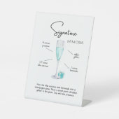 Panneau de bar de recette de boisson signature | C (Recto)