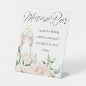 Panneau de bar Floral Mimosa, Chic calligraphie mo (Recto)