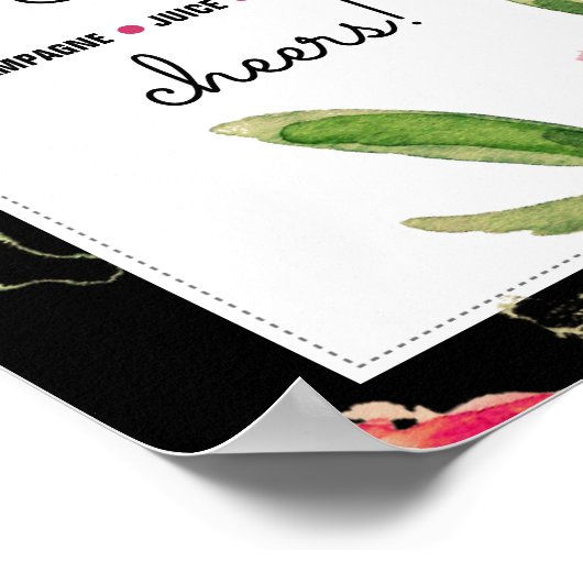 Panneau de bar Mimosa | Impression de mariage aux  (Coin)