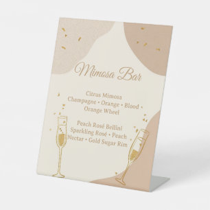Panneau de bar Mimosa minimaliste – Brunch neutre