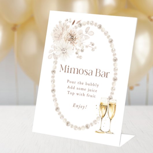 Panneau de bar Mimosa pour enterrement de vie de j