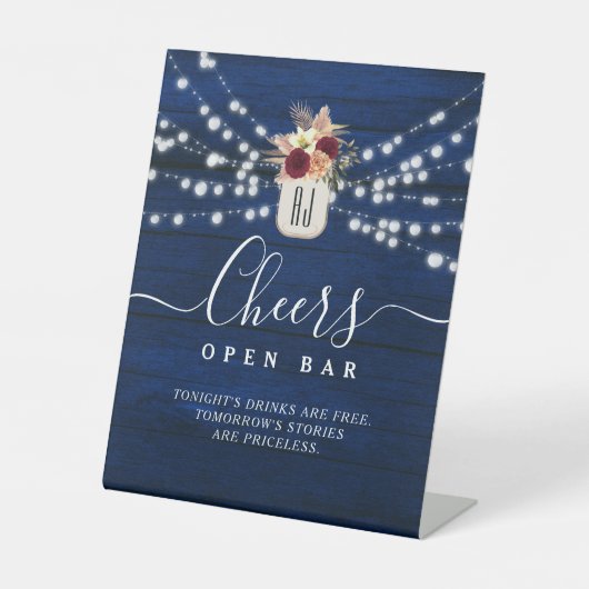 Panneau de bar ouvert de mariage rustique marine a (Recto)