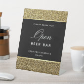 Panneau de bar ouvert pour mariage doré (In SItu)