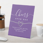 Panneau de bar ouvert pour mariage violet (In SItu)
