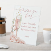 Panneau de bar rose Floral Brunch et bulle Mimosa (In SItu)