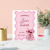 Panneau de bienvenue à la fête d'anniversaire Retr (Mariage)